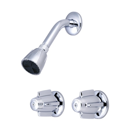 Central Brass Two Handle Shower Set, Polished Chrome, Wall 6266